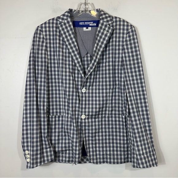 Junya Watanabe Comme Des Garons Checkered Print Men’s Blazer Jacket Medium
